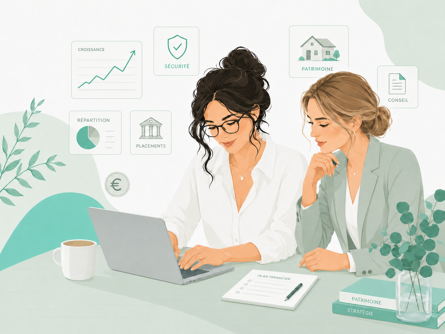 Illustration : rédaction web finance et patrimoine
